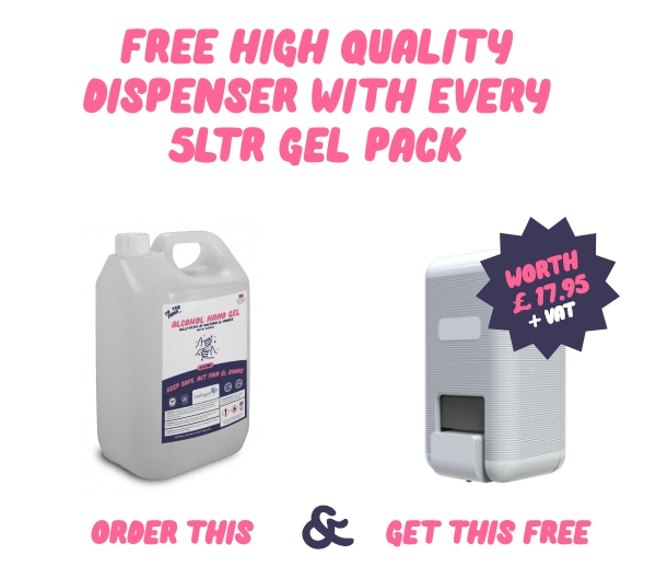 Free high quality dispenser with every 5ltr gel pack